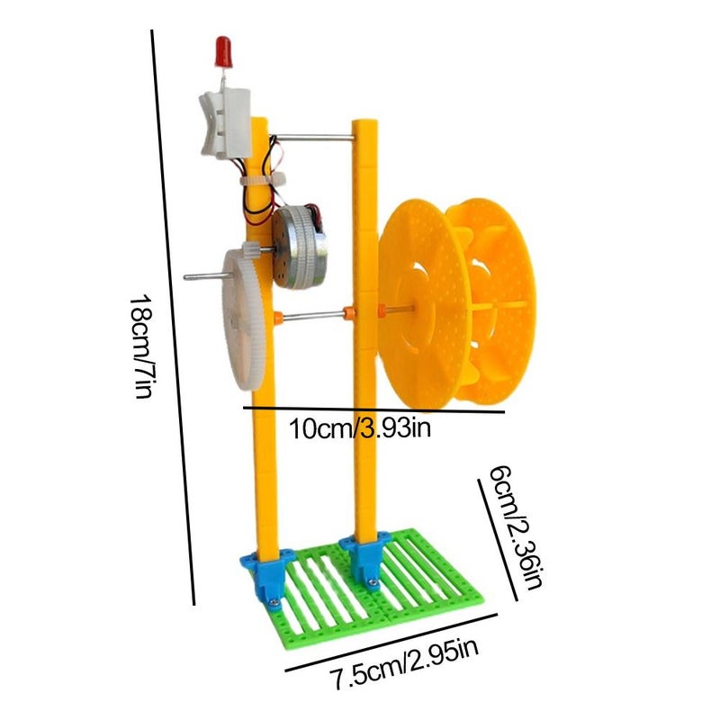DIY Hand-cranked Water Turbine Generator, Hydroelectric Kit Can Be Hand-cranked Water Turbine Generator, Student Physics Experiment Model,Fun Science Project Kit (Bulk) - Image 2